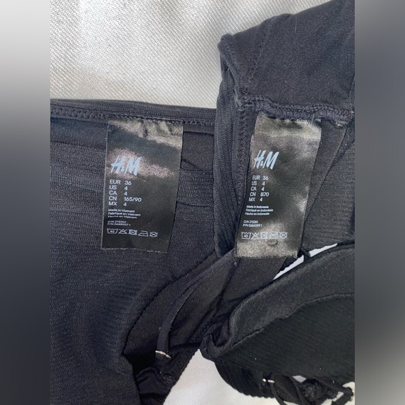 H&M Black RibbedTriangle Bikini - Picture 3 of 3